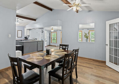 Dining room of Birch Hollow Getaway Property.