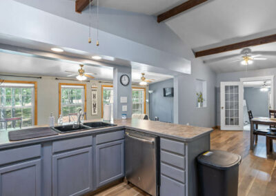 Kitchen of Birch Hollow Getaway Property.