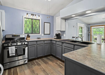 Kitchen of Birch Hollow Getaway Property.