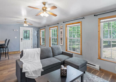 Living room of Birch Hollow Getaway Property.