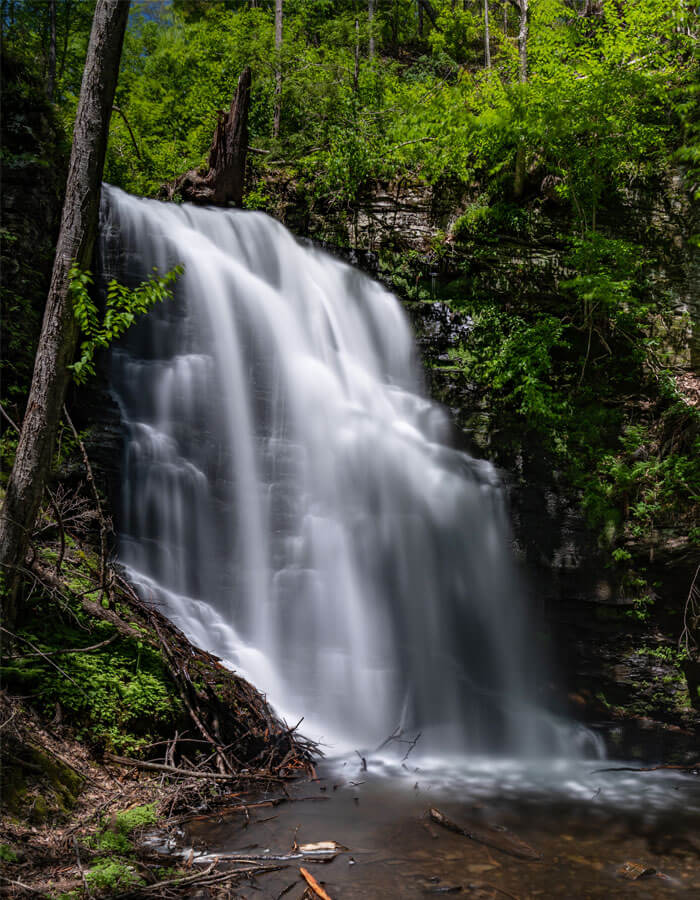 Image of a waterfall in the Poconos